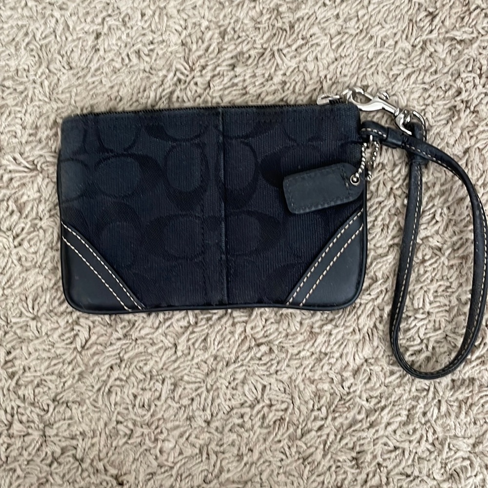 Black coach wristlet